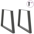 Pieds de table à manger forme de V 2 pcs 90x(72-73,3) cm acier