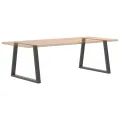 Pieds de table à manger forme de V 2 pcs 90x(72-73,3) cm acier