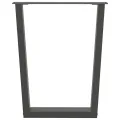 Pieds de table à manger forme de V 2 pcs 60x(72-73,3) cm acier