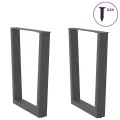 Pieds de table à manger forme de V 2 pcs 60x(72-73,3) cm acier