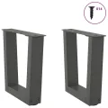 Pieds de table à manger forme V 2 pcs anthracite 30x(30-31,3)cm