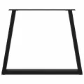 Pieds de table à manger forme de V 3 pcs noir 70x(72-73,3) cm