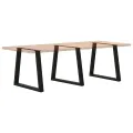 Pieds de table à manger forme de V 3 pcs noir 70x(72-73,3) cm