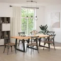 Pieds de table à manger forme de V 3 pcs noir 90x(72-73,3) cm