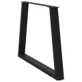 Pieds de table à manger forme de V 3 pcs noir 90x(72-73,3) cm