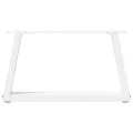 Pieds de table à manger forme V 2pcs blanc 60x(30-31,3)cm acier