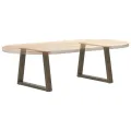 Pieds de table à manger en forme de V 2 pcs acier naturel acier