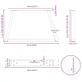 Pieds de table à manger en forme de V 2 pcs acier naturel acier