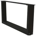 Pieds de table à manger forme V 2 pcs noir 70x(30-31,3)cm acier