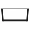 Pieds de table à manger forme V 2 pcs noir 70x(30-31,3)cm acier