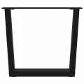 Pieds de table à manger forme V 2 pcs noir 50x(42-43,3)cm acier