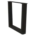 Pieds de table à manger forme V 2 pcs noir 50x(42-43,3)cm acier