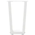 Pieds de table à manger forme de V 2 pcs blanc 28x(42-43,3) cm