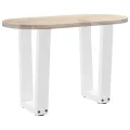 Pieds de table à manger forme de V 2 pcs blanc 28x(42-43,3) cm