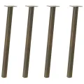 Pieds de table basse acier naturel 4 pcs 72 cm acier