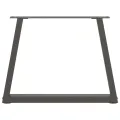 Pieds de table à manger en forme de V 2 pcs anthracite acier