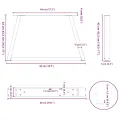 Pieds de table à manger en forme de V 2 pcs anthracite acier