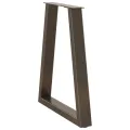 Pieds de table à manger forme V 2 pcs acier naturel acier