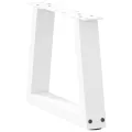 Pieds de table à manger forme V 2pcs blanc 40x(30-31,3)cm acier
