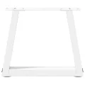 Pieds de table à manger forme V 2pcs blanc 40x(30-31,3)cm acier