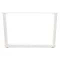 Pieds de table à manger forme V 2pcs blanc 70x(42-43,3)cm acier