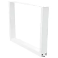 Pieds de table à manger forme V 2pcs blanc 70x(42-43,3)cm acier