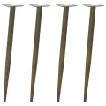 Pieds de table basse forme conique 4 pcs acier naturel 72-73 cm