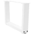 Pieds de table à manger forme V 2pcs blanc 50x(30-31,3)cm acier