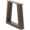 Pieds de table à manger forme V 2 pcs acier naturel acier