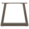 Pieds de table à manger forme V 2 pcs acier naturel acier