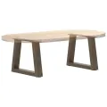 Pieds de table à manger forme V 2 pcs acier naturel acier