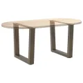 Pieds de table à manger en forme de V 2 pcs acier naturel acier