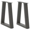 Pieds de table à manger en forme de V 2 pcs anthracite acier