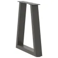 Pieds de table à manger en forme de V 2 pcs anthracite acier