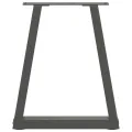 Pieds de table à manger en forme de V 2 pcs anthracite acier