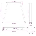 Pieds de table à manger en forme de V 2 pcs anthracite acier
