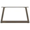 Pieds de table à manger forme V 2 pcs acier naturel acier