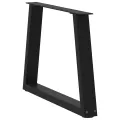 Pieds de table à manger forme V 2 pcs noir 60x(42-43,3)cm acier