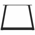 Pieds de table à manger forme V 2 pcs noir 60x(42-43,3)cm acier