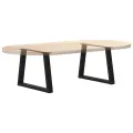 Pieds de table à manger forme V 2 pcs noir 60x(42-43,3)cm acier