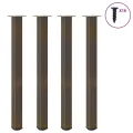 Pieds de table basse acier naturel 4 pcs 110-112 cm acier