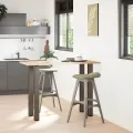 Pieds de table basse acier naturel 4 pcs 110-112 cm acier