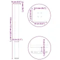 Pieds de table basse acier naturel 4 pcs 110-112 cm acier