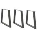 Pieds de table à manger forme de V 3 pcs 70x(72-73,3) cm acier
