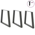 Pieds de table à manger forme de V 3 pcs 70x(72-73,3) cm acier