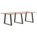 Pieds de table à manger forme de V 3 pcs 70x(72-73,3) cm acier