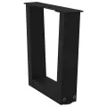 Pieds de table à manger forme V 2 pcs noir 30x(30-31,3)cm acier