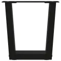 Pieds de table à manger forme V 2 pcs noir 30x(30-31,3)cm acier