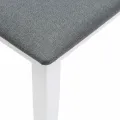Banc 110 cm blanc bois massif caoutchouc