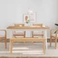 Banc 110 cm bois massif caoutchouc